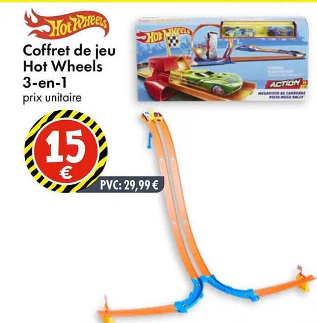 Coffret de jeu Hot Wheels 3-en-1