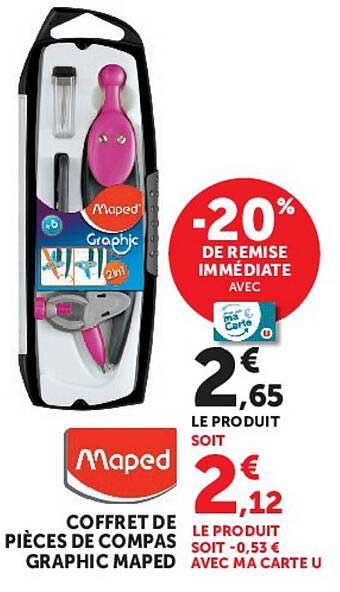 COFFRET DE PIÈCES DE COMPAS GRAPHIC MAPED