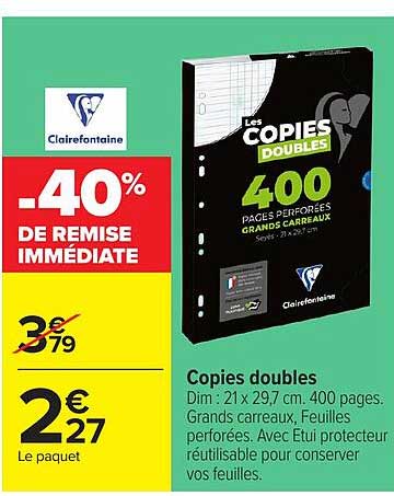 COPIES DOUBLES 400
