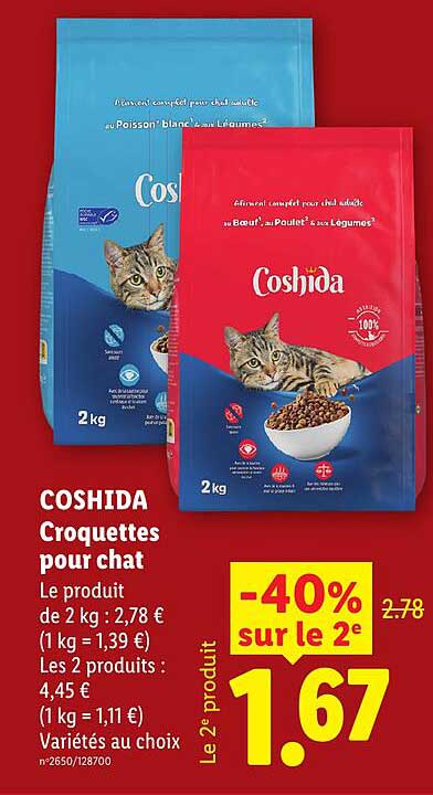 COSHIDA Croquettes pour chat