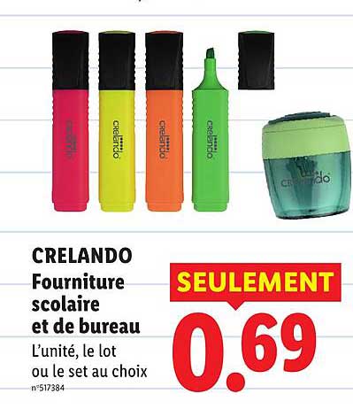 CRELANDO Fourniture scolaire et de bureau