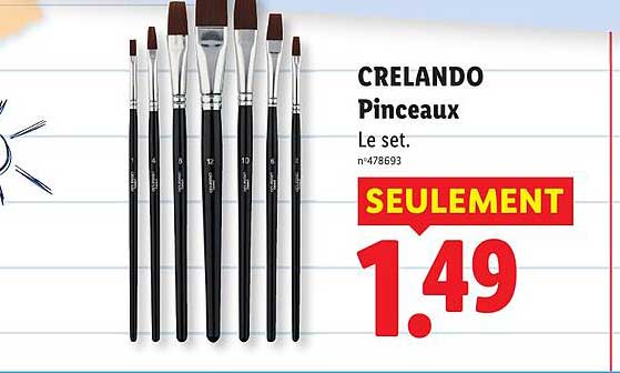 CRELANDO Pinceaux Le set.