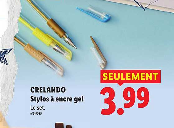 CRELANDO Stylos à encre gel Le set.
