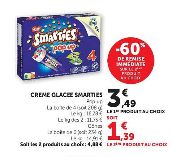 CREME GLACEE SMARTIES Pop up