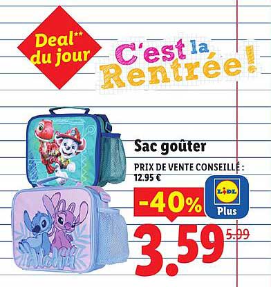 Deal du jour** C'est la Rentrée! Sac goûter
