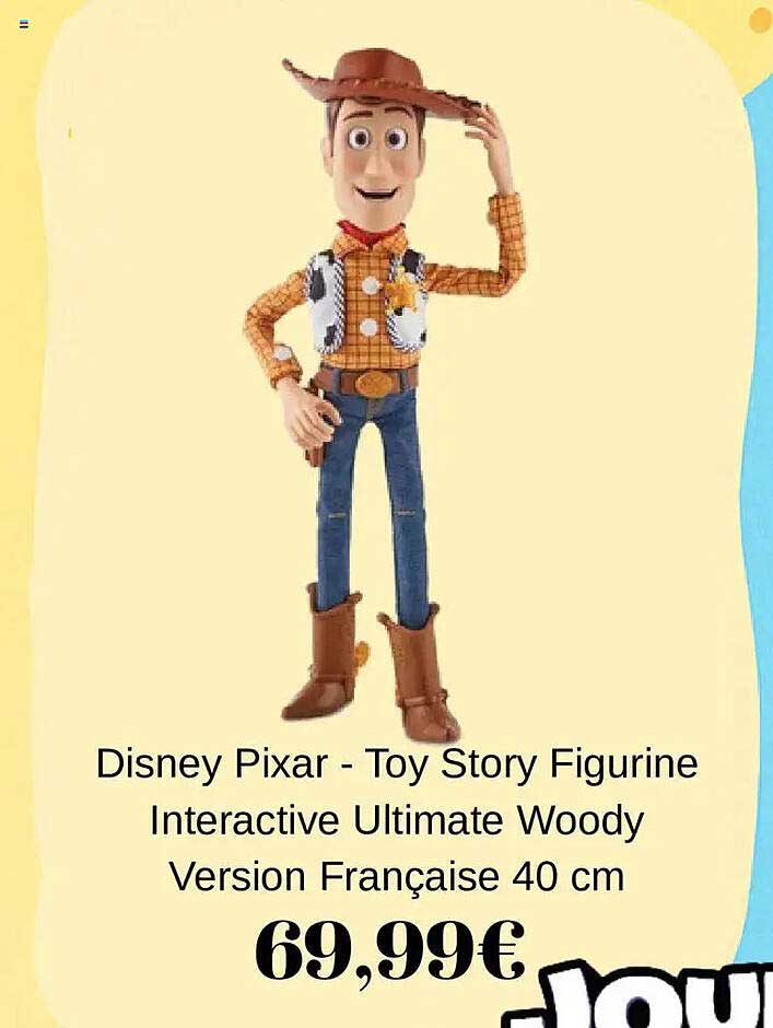 Disney Pixar - Toy Story Figurine Interactive Ultimate Woody Version Française 40 cm