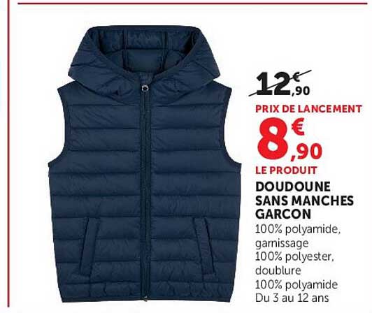 DOUDOUNE SANS MANCHES GARCON