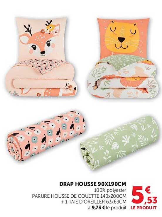DRAP HOUSSE 90X190CM