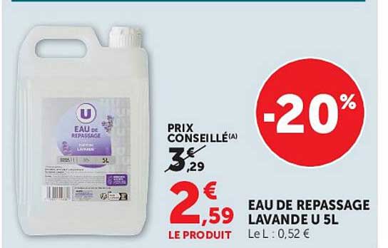 EAU DE REPASSAGE LAVANDE U 5L