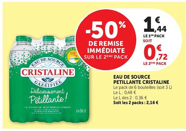 EAU DE SOURCE PETILLANTE CRISTALINE