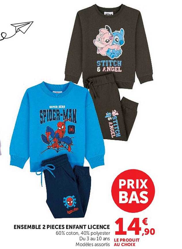 ENSEMBLE 2 PIECES ENFANT LICENCE