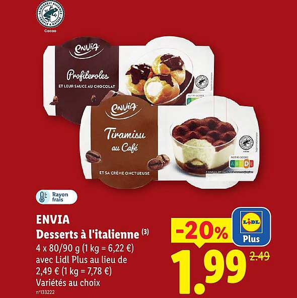 ENVIA Desserts à l'italienne