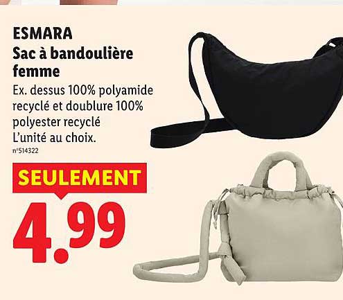 ESMARA Sac à bandoulière femme