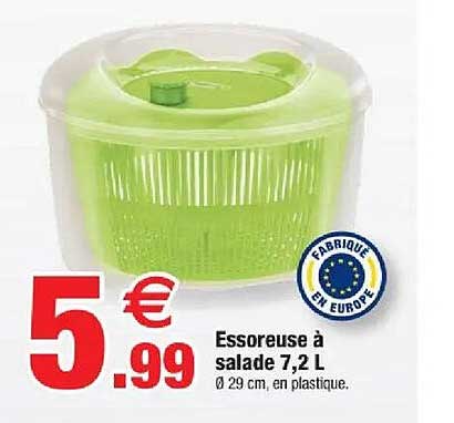 Essoreuse à salade 7,2 L