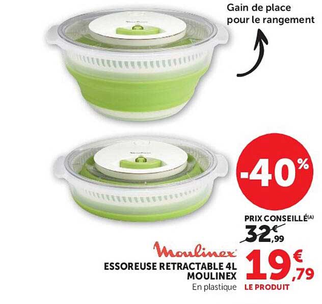 ESSOREUSE RETRACTABLE 4L MOULINEX
