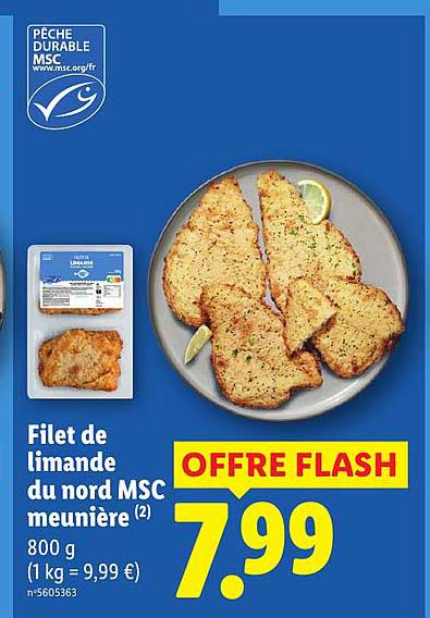Filet de limande du nord MSC meunière (2)