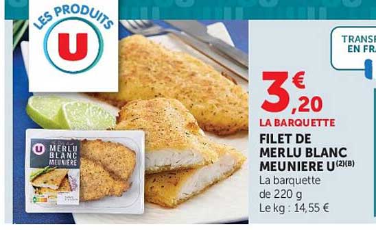 FILET DE MERLU BLANC MEUNIERE U