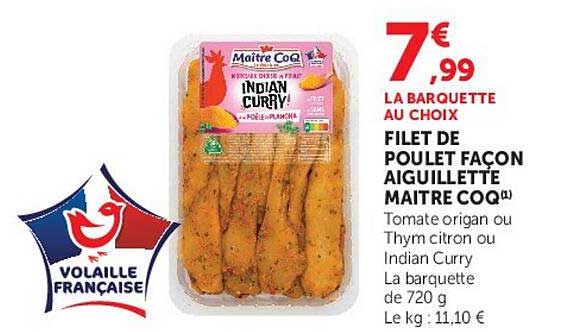 FILET DE POULET FAÇON AIGUILLETTE MAÎTRE COQ®