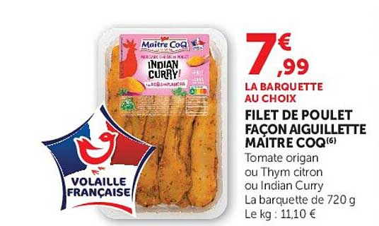 FILET DE POULET FAÇON AIGUILLETTE MAÎTRE COQ