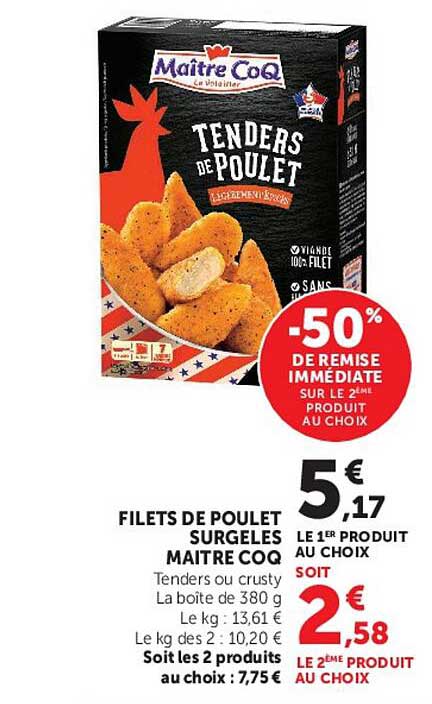 FILETS DE POULET SURGELES MAITRE COQ
