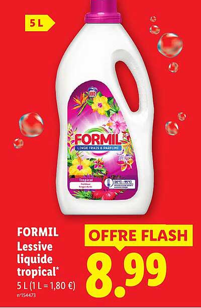 FORMIL Lessive liquide tropical* 5 L (1 L = 1,80 €) n°154473