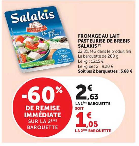 FROMAGE AU LAIT PASTEURISE DE BREBIS SALAKIS