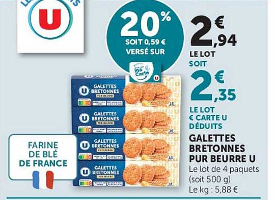 GALETTES BRETONNES PUR BEURRE U