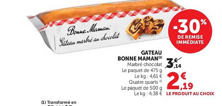 GATEAU BONNE MAMAN Marbré chocolat