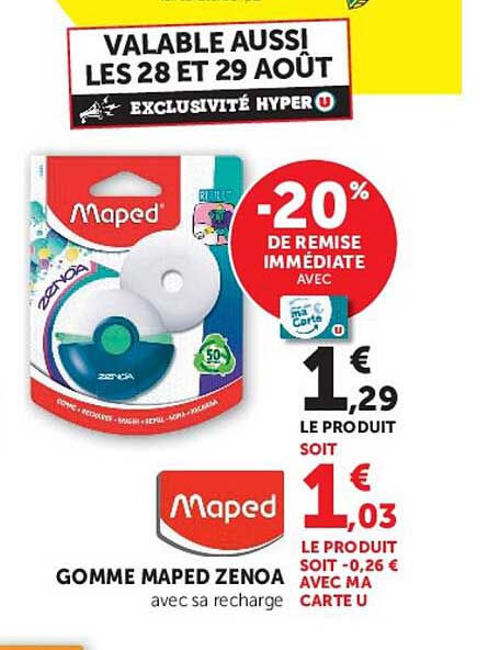 GOMME MAPED ZENOA avec sa recharge