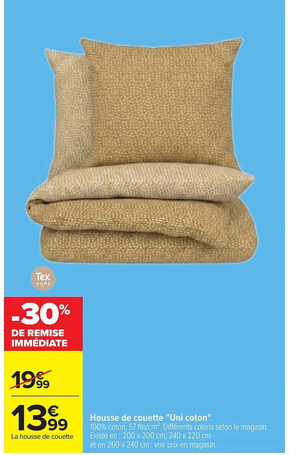 Housse de couette "Uni coton"