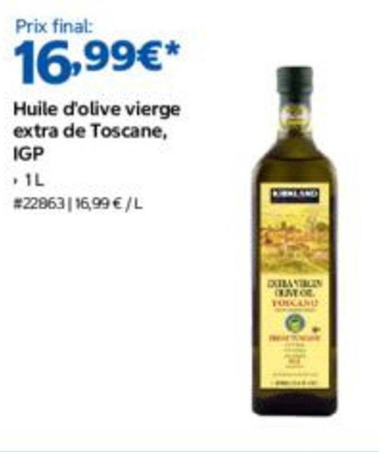 Huile d'olive vierge extra de Toscane, IGP