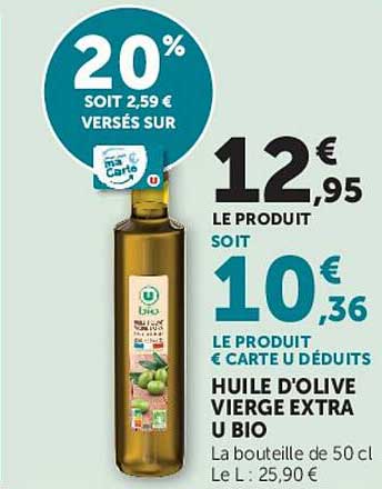 HUILE D'OLIVE VIERGE EXTRA U BIO