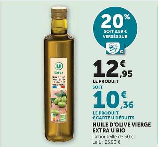HUILE D'OLIVE VIERGE EXTRA U BIO