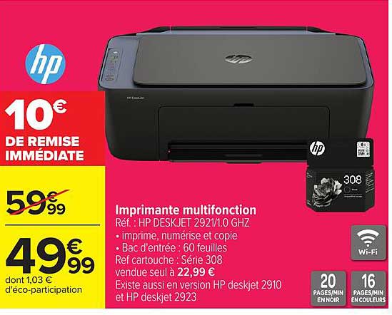 Imprimante multifonction Réf.: HP DESKJET 2921/1.0 GHZ