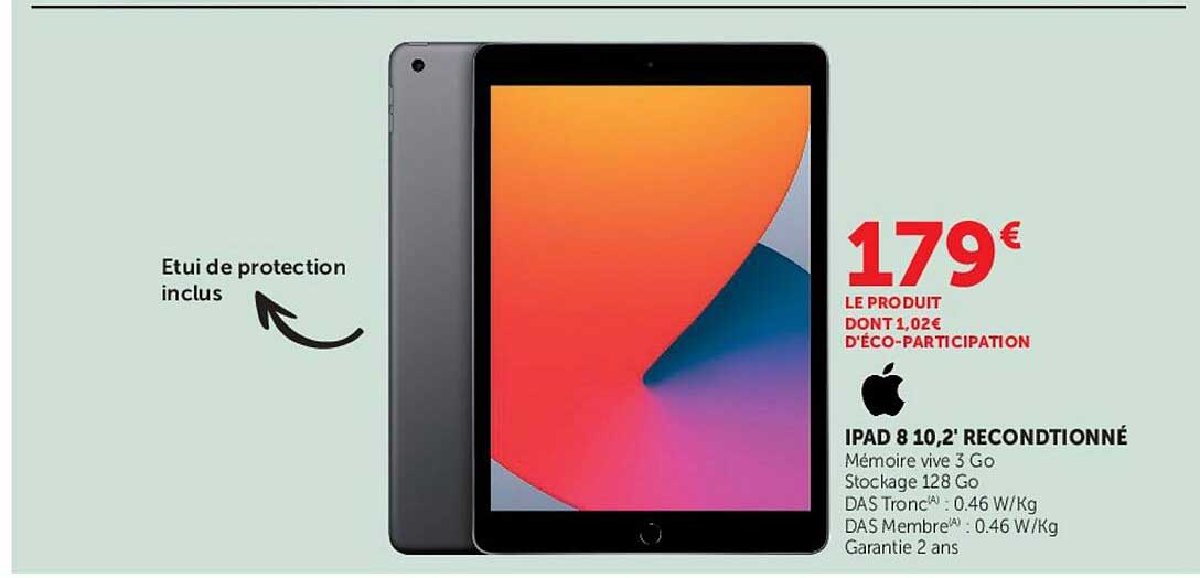 IPAD 8 10,2' RECONDITIONNÉ