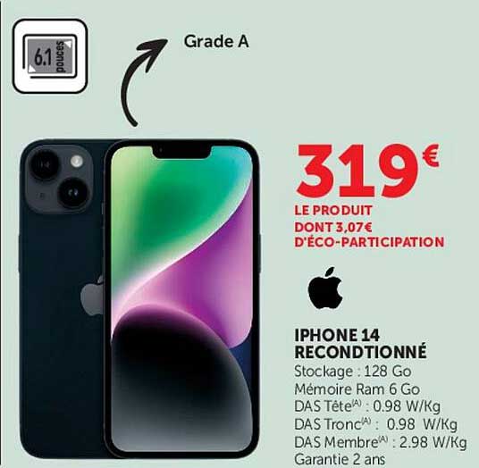 IPHONE 14 RECONDITIONNÉ