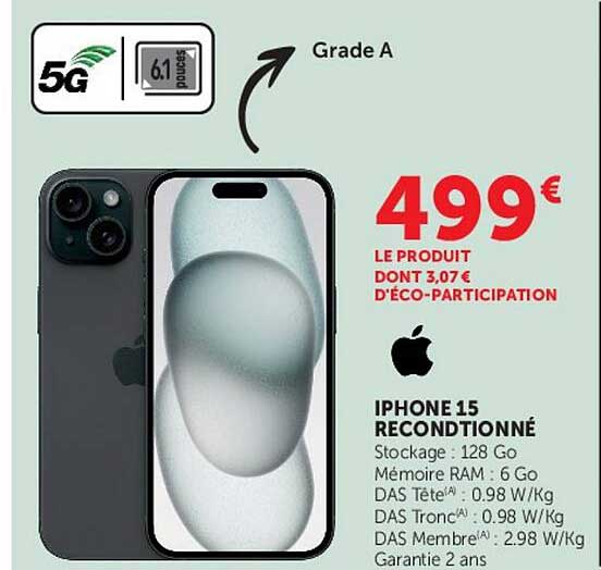 IPHONE 15 RECONDITIONNÉ