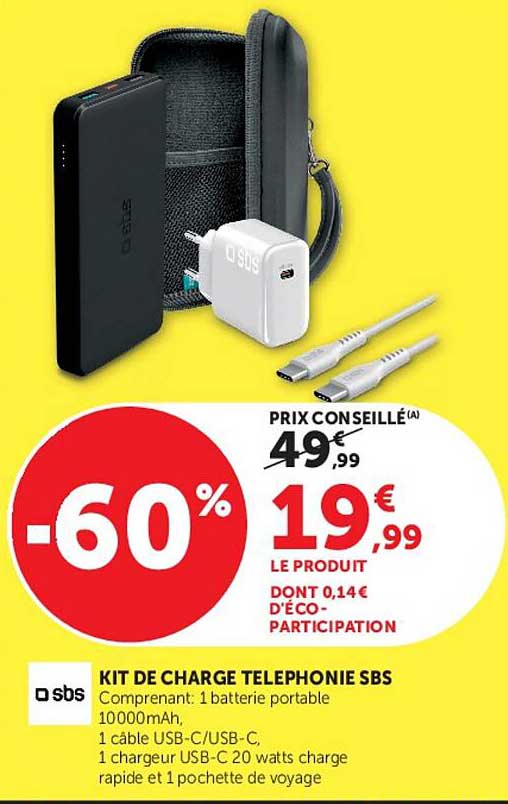 KIT DE CHARGE TELEPHONIE SBS