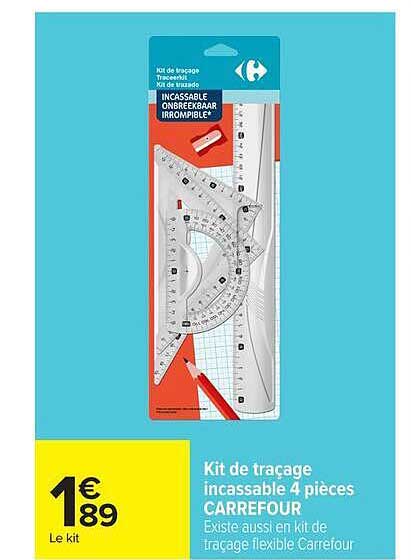 Kit de traçage incassable 4 pièces CARREFOUR