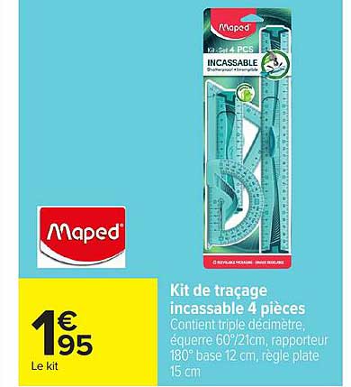 Kit de traçage incassable 4 pièces