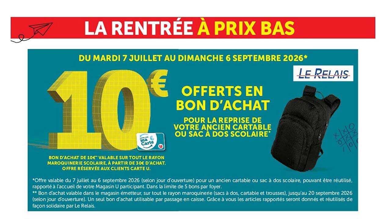 LA RENTRÉE À PRIX BAS