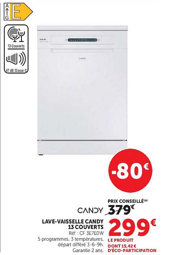 LAVE-VAISSELLE CANDY 13 COUVERTS