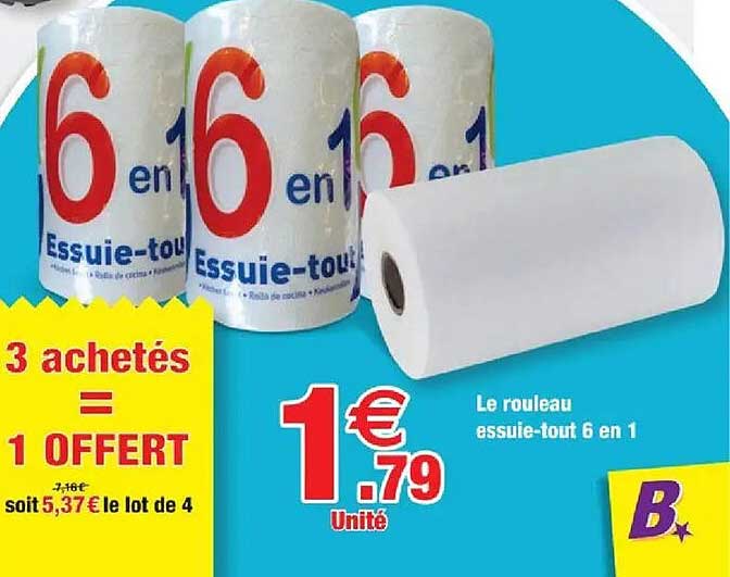 Le rouleau essuie-tout 6 en 1