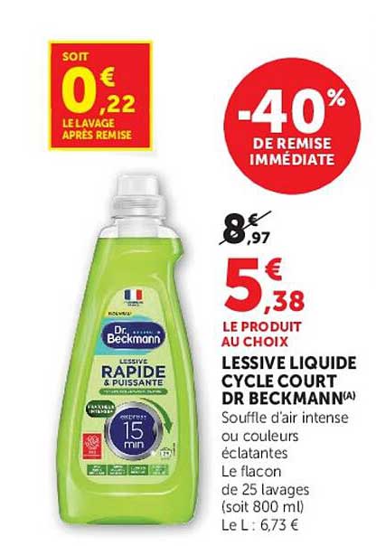 LESSIVE LIQUIDE CYCLE COURT DR BECKMANN