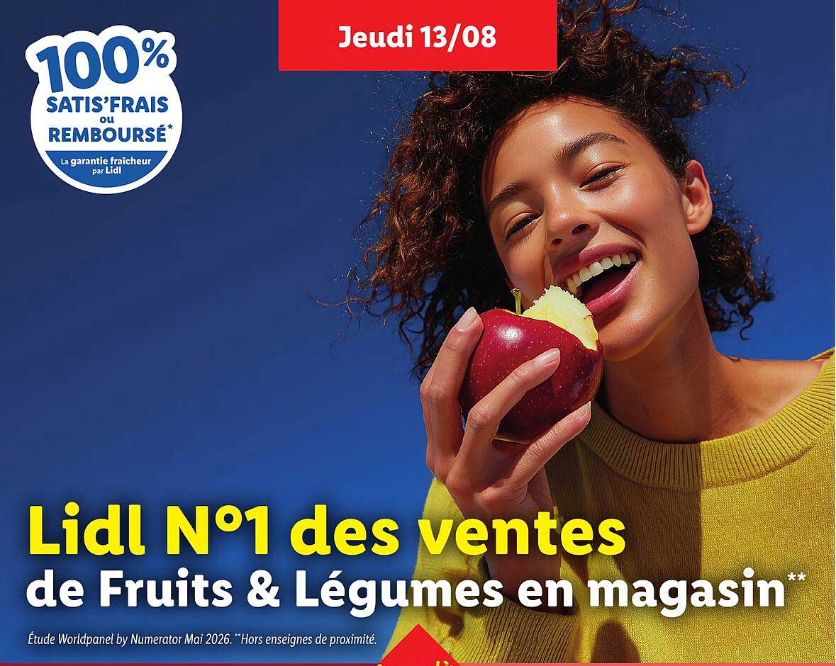 Lidl N°1 des ventes de Fruits & Légumes en magasin
