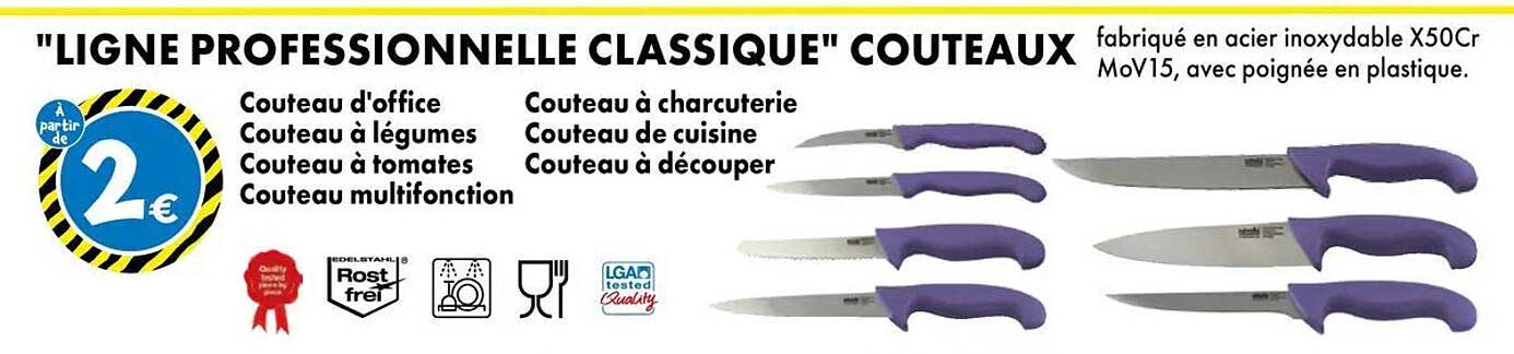 "LIGNE PROFESSIONNELLE CLASSIQUE" COUTEAUX