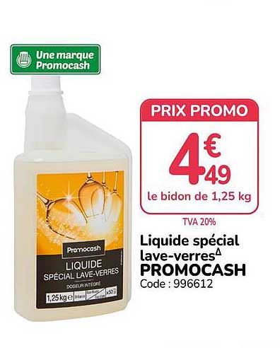 Liquide spécial lave-verres PROMOCASH