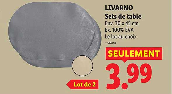 LIVARNO Sets de table
