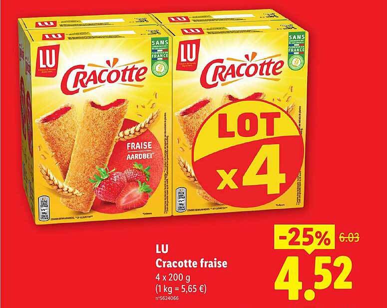 LU Cracotte fraise