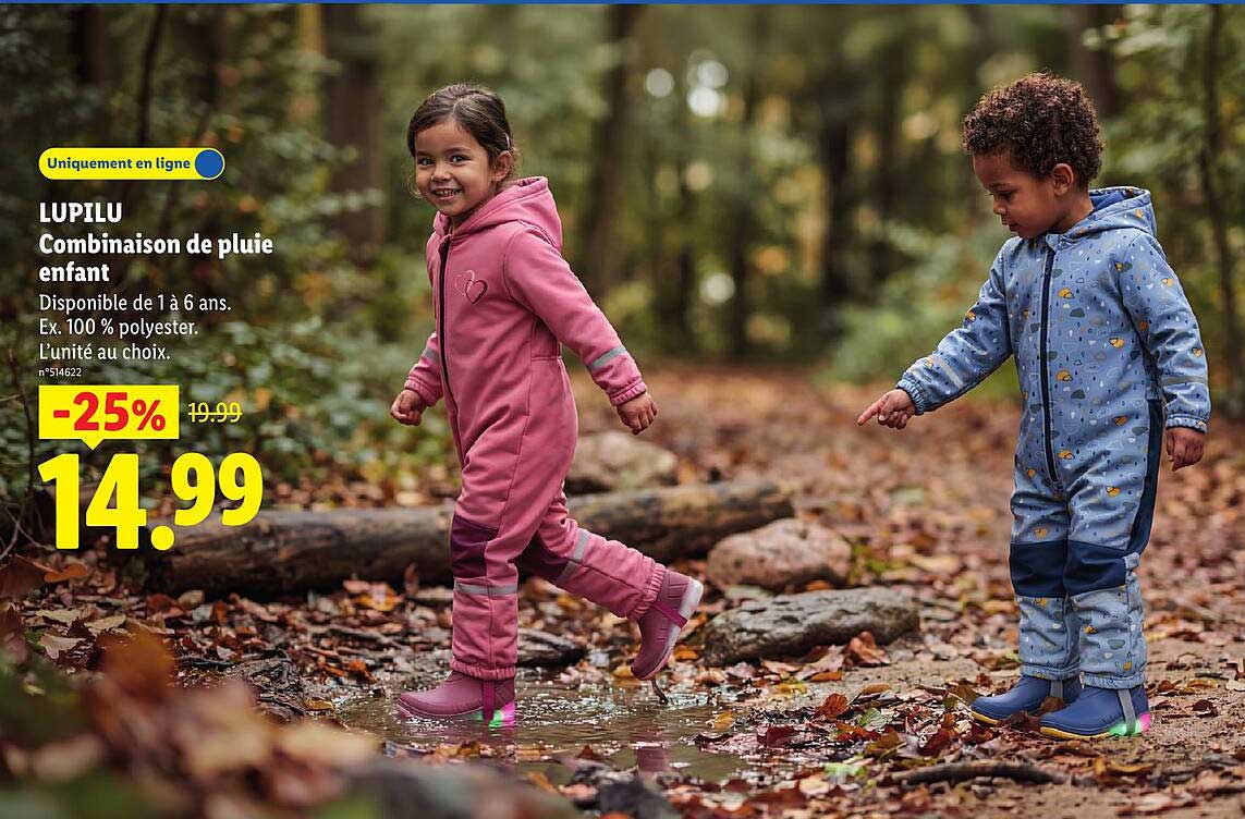 LUPILU Combinaison de pluie enfant